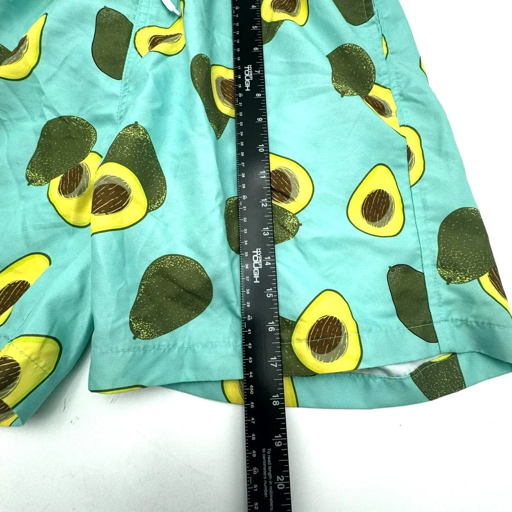 TRUNKS‎ SURF & SWIM Men's XL Blue Green Avocado Print Swim Board Surf Shorts